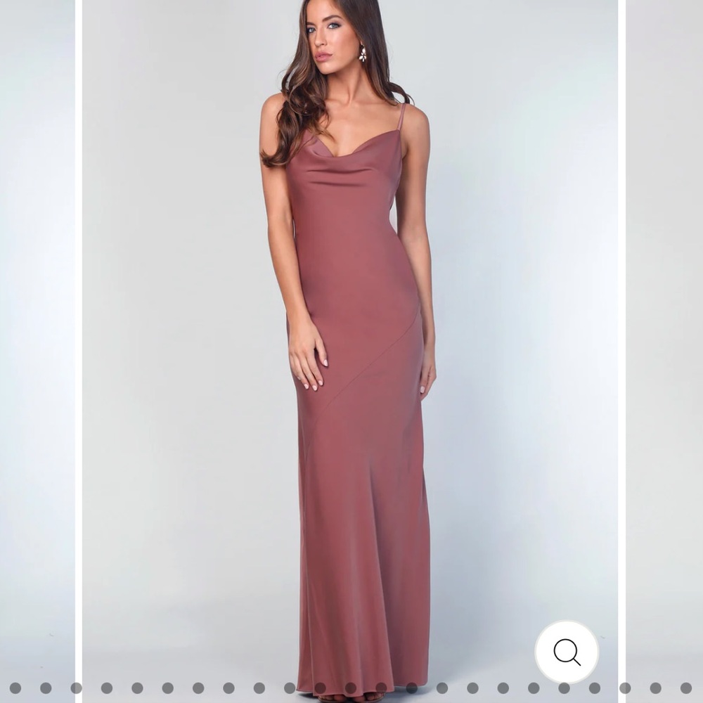 CLEAR OUT SALE - White Runway - SASHA SATIN COWL NECK MAXI
by Sofia Cali